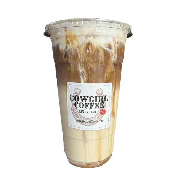 Layered Espresso with Caramel Sauce Cowgirl Coffee