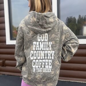 CAMO Cowgirl Coffee Hoodie